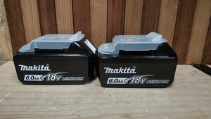 makita マキタ 雪マーク　急速充電対応　BL1860B リチウムイオンバッテリー 18V 残量表示付　2個セット　純正品