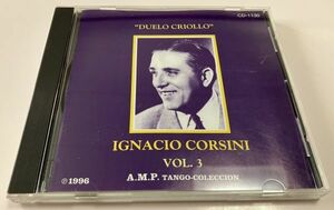 廃盤 稀少 CD イグナシオ・コルシーニ 第3集 IGNACIO CORSINI アルゼンチン・タンゴ 大岩祥浩 A.M.P TANGO COLECCION AMP CD-1130