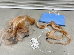 現状品 投網 とあみ フィッシングネット 手投げネット 漁具 漁網 投げ網 川 磯 海 魚 重さ4.8kg 引取歓迎 茨城県 240205あら3 E1 80