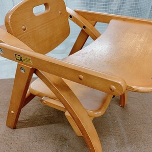 中古 大和屋 ベビーチェア アーチ木製ローチェア 子供椅子 ローチェア 木製 テーブル付 折りたたみチェア 引取歓迎 茨城 240214か1 E2 120の画像6