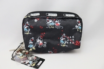 新品☆海外ディズニーストア購入品☆Disney× LeSportsac　ポーチ　ミッキー&ミニーのチャーム付き　レスポートサック　_画像1