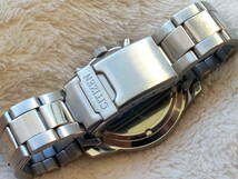稼働品　CITIZEN　シチズン 0510　オルタナ　クロノグラフ　メンズ腕時計　スピードマスターデザイン　ブルー_画像8