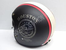 スピード出荷！HOUSTON/ヒューストン/HTVH-2021/インナーバイザージェットヘルメット/ブラックアイボリーレッド/フリーサイズ！_画像6