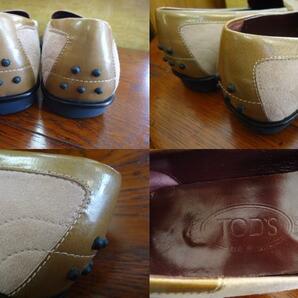 ●○TOD'S トッズ ローファー 371/2 ハラコ×スエード レディース 靴○●の画像5