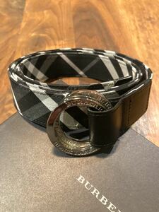 BURBERRY BLACK LABEL バーバリーブラックレーベル リングベルト グレーチェック ノバチェック