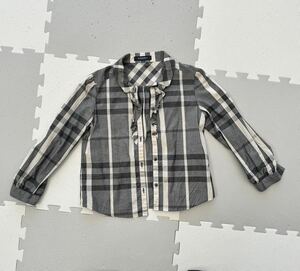 Burberryキッズ 子供服 チェック柄 長袖シャツ