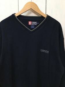 CHAPS RALPH LAURENチャップス ラルフローレン サーマルカットソー 長袖Tシャツ 胸刺繍 メンズL 大きめ 良品綺麗