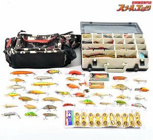 ★☆ バス用品 約40個 豪華大量セット タックルボックス ラパラF12 CD-7 RNR‐4 シャッドラップ オールドクランク ワーム等 ★☆★☆★☆★