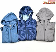 ★☆３点 シマノ サンプロテクトパーカー インディゴ M＆ストレッチフーディー ヘザーグレー M＆SSジャケット ネイビーブラッシュカモM★☆_画像1