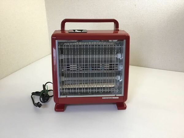 TOYOKUNI／トヨクニ　赤外線ファンヒーター　レトロ　TSF-817 動作品　赤　電気ストーブ　転倒スイッチ付