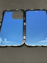 iPhoneケース iPhone11用カバー スマホケース 両面ガラスカバー クリアケース g透明ケース マグネット付き ガラスカバー アルミフレーム_画像5