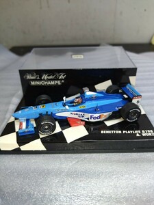 ミニチャンプス 1/43 ベネトン プレイライフ B198 A.WURZ