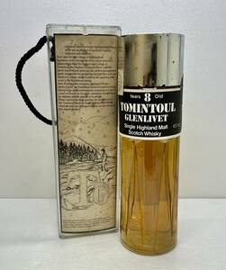 【DHS2273AT】未開封 TOMINTOUL GLENLIVET 8年 トミントール グレンリベット ハイランドモルト スコッチ ウイスキー 750ml 43％ 箱入 古酒