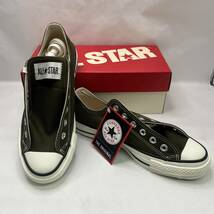 【KKB2643ST】未使用 CONVERSE ALL STAR CANVAS AS J OX [US5 1/2/JP24.5] コンバース KHAKI カーキ スニーカー 靴_画像1