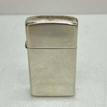 【DHS2400ST】ZIPPO ジッポ STERLING SILVER 2001 スターリングシルバー 銀 スリム ケース付き オイルライター 喫煙具 ※着火未確認_画像2