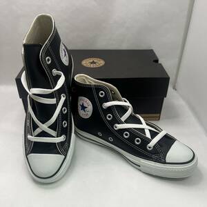 【KKB2744ST】未使用 CONVERSE LEA ALL STAR OX 1C049 [US6.5/JP25] コンバース レザー オールスター BLACK モノクロ スニーカー 靴 