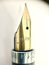 【KKB2614YK】PARKER パーカー 万年筆 ２本セット STERLING SILVER刻印 ペン先 １４Ｋ刻印 ＵＳＡ 筆記未確認_画像5