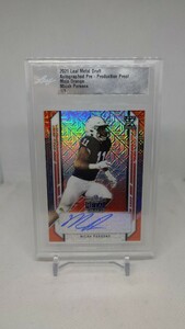 【1 of 1 Rookie】 2021 Leaf Metal Draft Micah Parsons Pre Production Proof Mojo Orange Prizm Auto RC 1/1 NFL COWBOYS 現役最強LB