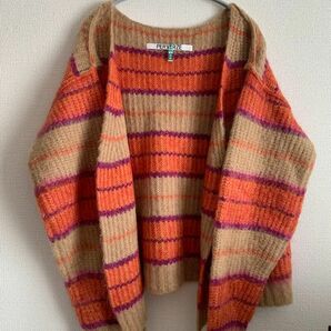 PERVERZE Stripe Mohair Wide Cardigan カーディガン ニットカーディガン