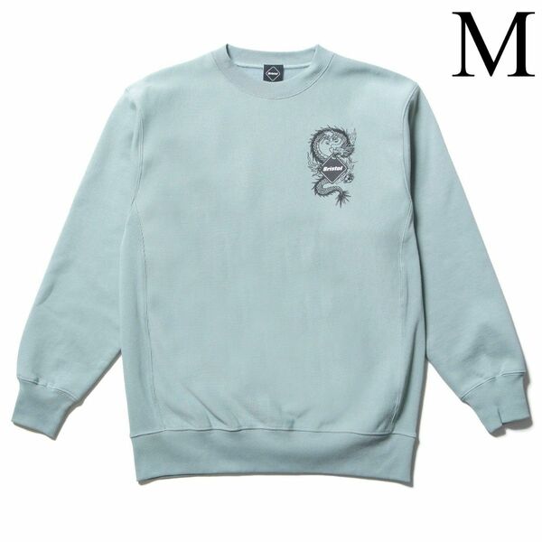 Ｍ　FCRB 24SS　DRAGON TEAM CREWNECK SWEAT　グリーン 新品　スウェット トレーナー ブリストル