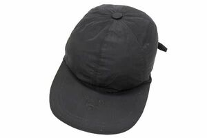1円 ■美品■ PRADA プラダ レーヨン100％ ベースボールキャップ 野球帽 帽子 表記サイズM メンズ レディース ブラック系 AU4927
