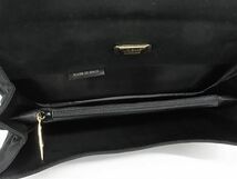 1円 ■美品■ LOEWE ロエベ スエード クラッチバッグ セカンドバッグ メンズ レディース ブラック系 BE9303_画像4