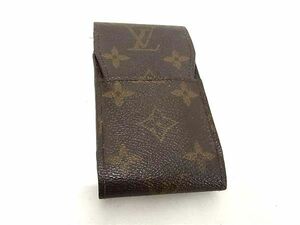 1円 ■美品■ LOUIS VUITTON ルイヴィトン M63024 モノグラム エテュイ シガレットケース 煙草ケース ブラウン系 BH1604