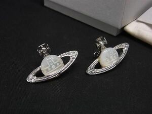 1円 ■美品■ Vivienne Westwood ヴィヴィアンウエストウッド オーブ ピアス アクセサリー レディース シルバー系×ホワイト系 AS8715