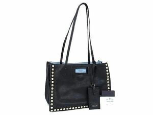 1円 ■美品■ PRADA プラダ 1BG121 レザー ハンドバッグ ショルダーバッグ 肩掛けかばん レディース ブラック系 AV4860