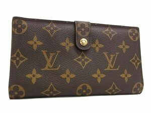 1円 LOUIS VUITTON ルイヴィトン T61217 モノグラム コンチネンタルクラッチ がま口 二つ折り 長財布 ウォレット ブラウン系 AS8314