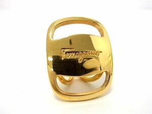 1円 ■美品■ Salvatore Ferragamo フェラガモ ヴァラ スカーフリング スカーフ留め アクセサリー レディース ゴールド系 AW2573