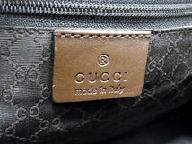 1円 GUCCI グッチ 002・1068 001013 ジャッキー シェリーライン キャンバス×レザー ハンドバッグ トート レディース ブラウン系 CC1969_画像6