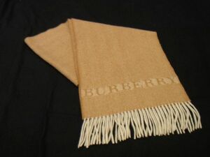 1円 ■極美品■ BURBERRY バーバリー カシミヤ100％ マフラー ストール ショール レディース メンズ ベージュ系 BD5181