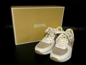 ■新品■未使用■ MICHAEL KORS マイケルコース メッシュ×レザー スニーカー 表記サイズ 6.5 (約23.5cm) 靴 シューズ ブラウン系 BE8948