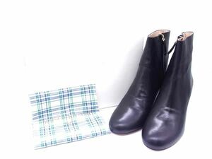 # ultimate beautiful goods # Maison Kitsune mezzo n fox leather heel short boots size 40 ( approximately 26.0cm) shoes shoes lady's black group BE9027