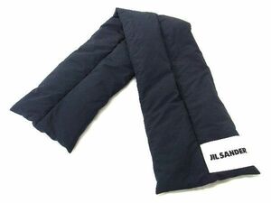 ■極美品■ JIL SANDER　ジルサンダー ポリエステル100% マフラー ストール レディース メンズ ダークネイビー系 AU8032