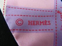 1円 ■極美品■ HERMES エルメス ボルデュック シルク100% ツイリー リボンスカーフ レディース ピンク系×マルチカラー AS8580_画像3