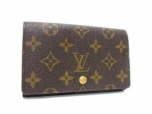 1円 ■美品■ LOUIS VUITTON ルイヴィトン M61730 モノグラム ポルトモネビエ トレゾール 二つ折り 財布 ウォレット ブラウン系 BH1528