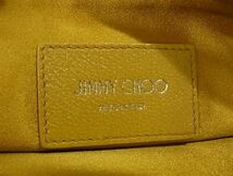 1円 ■美品■ JIMMY CHOO　ジミーチュウ キャリー スエード フェザー クラッチバッグ セカンドバッグ レディース イエロー系 AS4791_画像6