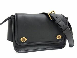 1円 ■美品■ COACH コーチ 70722 レガシーレザーロック レザー クロスボディバッグ ウエストバッグ ショルダーバッグ ブラック系 CC1976