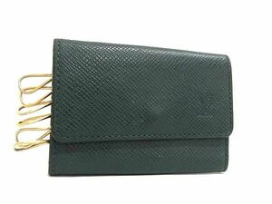 1円 ■美品■ LOUIS VUITTON ルイヴィトン M30534 タイガ ミュルティクレ6 6連 キーケース 鍵入れ メンズ グリーン系 AS8132