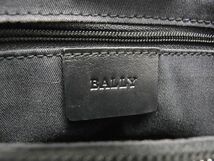 1円 BALLY バリー キャンバス×レザー 総柄 トートバッグ ハンドバッグ ショルダー 肩掛け レディース ダークグレー系 AV5310_画像6