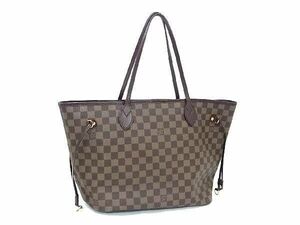 1円 LOUIS VUITTON ルイヴィトン N51105 ダミエ ネヴァーフルMM ハンドバッグ トートバッグ ショルダーバッグ ブラウン系 CD1363