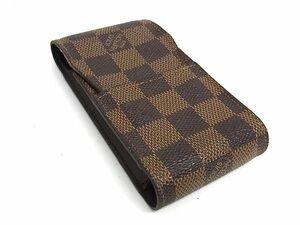 1円 LOUIS VUITTON ルイヴィトン N63024 ダミエ エテュイ シガレットケース 煙草ケース メンズ レディース ブラウン系 AS8286