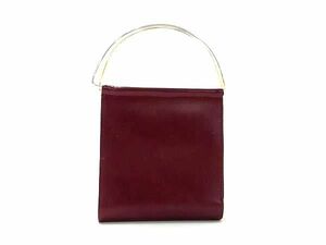 1円 ■美品■ Cartier カルティエ トリニティ レザー 二つ折り 財布 ウォレット 小銭入れ 札入れ レディース メンズ ボルドー系 AX1053