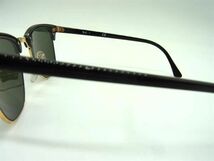 1円 ■極美品■ Ray-Ban レイバン RB3016 CLUBMASTER W0365 51□21 3N クラブマスター サングラス メガネ 眼鏡 ブラック系 AX1338_画像4