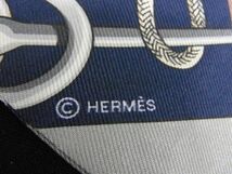 1円 HERMES エルメス Cliquetis 【クリケティス】 シルク100% ツイリー リボンスカーフ レディース ブルー系×マルチカラー AS9066_画像3