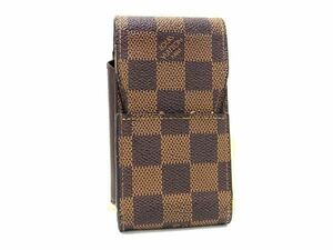 1円 LOUIS VUITTON ルイヴィトン N63024 ダミエ エテュイ シガレットケース 煙草ケース メンズ レディース ブラウン系 AW2954