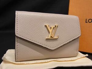 1円 ■美品■ LOUIS VUITTON ルイヴィトン M69340 ポルトフォイユ ロックミニ 三つ折り 財布 ウォレット レディース グレージュ系 CD1290