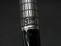 1円 ■美品■ PILOT パイロット エリート ペン先18K 750 18金 万年筆 文房具 筆記用具 ステーショナリー シルバー系×ブラック系 AX1495_画像5